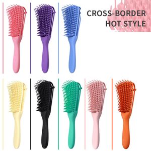 Pi￹ colori massaggio cuoio massaggio disglista per capelli naturale detangler grovgle rimozione pettine potente funzione non slip design per arricciare ondulato a lungo