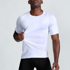 Men's Polos T -Shirts sports tight-fitting quick-drying breathable fitness clothing tees Basketball running training riding compression short-sleeved t-shirt