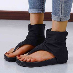 Oman großhandel-Damen Synthetische Pelz flache Sandalen flache offene Schuhe Oman Retro Gladiator Stil groß Sommer
