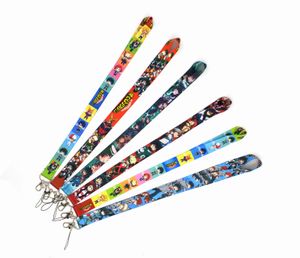 Neue heiße 10 stücke Beliebte Cartoon Anime My Hero Academia Lanyard für Schlüssel Handy Gurt ID Abzeichen Halter Seil anime Schlüsselbund