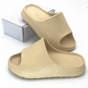 Perakende nedensel slaytlar erkek kadın terlik ayakkabıları toprak kahverengi saf reçine kurumsal kemik çöl kum erkek plaj flip flop spor ayakkabılar
