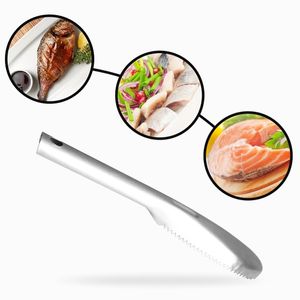 Wholesale scraper fish skin for sale - Group buy Stainless Steel Cleaning Fish Knife Fish Skin Brush Clean Remover Peeler Scraper Kitchen Gadget seafood Cleaning Tools N2