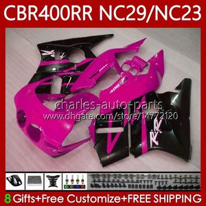 Carrozzeria per HONDA NC23 CBR400RR CBR400 Rose Black RR 88-99 Corpo 66No.131 NC29 CBR 400 RR CC 1994 1995 1996 1997 1998 1999 400CC CBR 400RR 94 95 96 97 98 99 Kit carenatura OEM