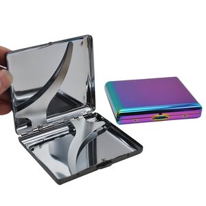 HORNET Metal Double Sided Cigarette Storage Case Crush Proof Chrome Smoking Tobacco Pipe Accessories Cigarette Case Box Wholesale