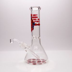 Color Beaker Bong in vetro Spider Pipa da fumo Recycler Dab Rig 1 Downstem trasparente 1 braciere trasparente