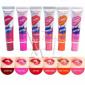 VMAE High quality 6 Colors Peel Off Lipstick Magic Matte Sexy Red Make up Long-lasting Lip Gloss Beauty Wow Impermeavel Lip Stick