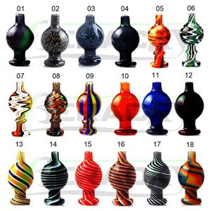 BERACKY US Color Glass Bubble Carb Cap UV Ball Carb Caps For Beeveled Edge Quartz Banger Nails Glass Water Bongs Pipe Dab Rigs
