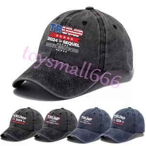 Trump Hat 2024 U.S Presidential Election Baseball Cap Party Hats Make America Great Again Black Cotton Sports Caps 0125