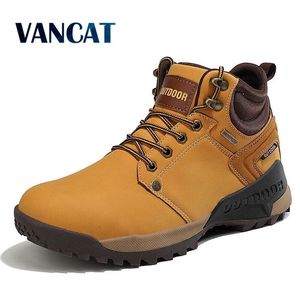 Sapatos Brand Men tênis tênis ao ar livre botas de caminhada no inverno