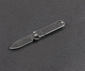 New Mini Folding Knife 440C stone wash Drop Point blade Steel handle EDC pocket knife keychain gift knives