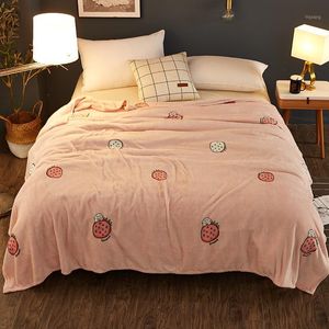 Winter Fuzzy Flannel Blanket Fluffy Warm Soft Sofa Cover Bedspread Printing Coral Fleece Plush Blankets For Beds Dropship JY1