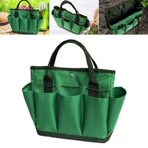 Multi-Pocket Gardening Tool Storage Bag Oxford Cloth Push Button Handbag Shovels Rakes Screwdrivers Organizer Tote Garden Bags