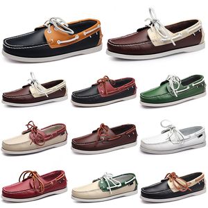 Mężczyźni Casual Shoes Potrójny Czarny Biały Popularny Oddychający Silver Taupe Mahoganys Brown Joggings Workings Niski miękki Multi Leather Mens Sneaker Outdoor Trainer But