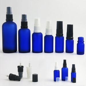 10 x Travel Frost blue Glass Spray Bottles Essential Oil Container with Fine Mist Sprayer 100ml 50ml 1oz 20ml 1/2oz 1/3oz 5ml