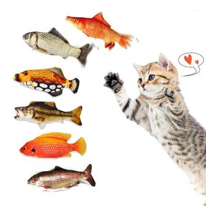 Funny Cat Toy Fish USB Akumulator elektryczny Symulacja ogonów do żucia gryzienie gry Zabawki