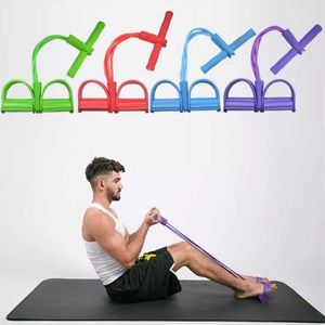 Resistance Bands Factory Direct Sales Upgrade Four Tube Multifunctional Pedal Tensioner Leg Fitness Sit Up Pull Rope1