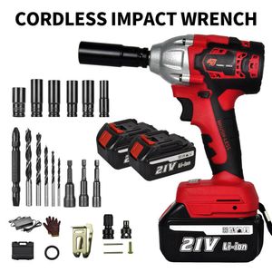 Cordless Electric Impact Wrench Gun High Power Driver with Battery Power Tools