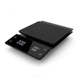 Coffee Pot Electronic Scale Hand Punch Multi-functional Bar Counter Electronic Scale W Timer 3 5kg 0.1 Kitchen Scale Y200328