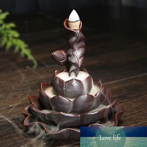 Lotus Flower Queimador Lotus Pond BackFlow Cones Incenso Burner Creative Home Decor Incense Titular Censador