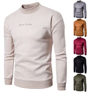 Mens em torno do pescoço camisolas moda versão coreana luva longa letras padrão pulôver tops masculino primavera novo plus size casual solto hoodies