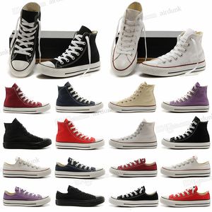 Converse-Schuhe großhandel-converses Classic Canvas Casual Shoes Platform full High reconstruction Big SLAM confiture triple Black and White High and Low Men and Women Athletic stars shoes