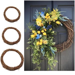 Decoração do Ramadã 30 cm de rattan natural com artesanato Eid Mubarak Party Home Door pendurado islâmico Mus Qylkpn