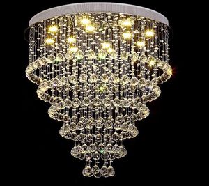 DHL / UPS 2020 Lampadario moderno Lustre De Crystal Grandi apparecchi di illuminazione Cristal Progetti per hotel Lampade per scale Ristorante Luci per cottage