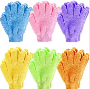 Ванна перчатка детская мытья ткани тканевые полотенце твердые детские перчатки для пальцев нейлоновые массаж душ пузырьковый инструмент