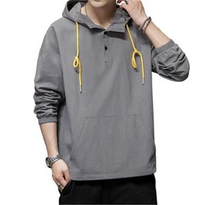 Homem All-Match Manga Longa Hoodies Moda Versão Coreana Cor Sólida Com Capuz Pulôver De Moda Masculino Masculino Solto Casual Pullover Hoodies