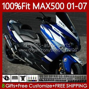 Injektionsform för Yamaha T-MAX500 TMAX-500 MAX-500 109NO.0 Tmax Max 500 Tmax500 T MAX500 01 02 03 04 05 06 07 XP500 2001 2002 2003 2004 2005 2006 2007 FAIRING FACTORY BLUE