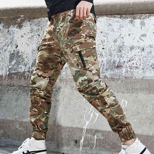 Spring Autumn Camouflage Tactical Pants Men Casual Waterproof Army Military Trousers Joggers Streetwear Stretch Cargo Pants H1223