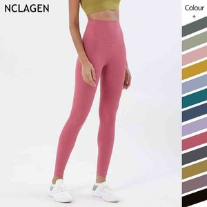 NClagen dupla face calça de yoga mulheres de cintura alta ginásio esporte treino esticada runny runat prova seca fitness leggings h1221