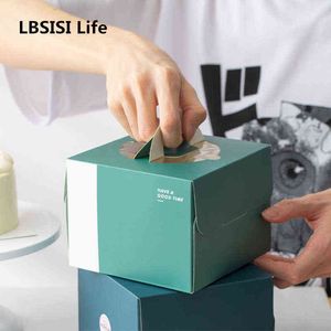 Wholesale handmade wedding dolls for sale - Group buy LBSISI Life Mini Inch Cake Paper Box Handle Birthday Party Wedding Supplies Decoration Handmade Gift Doll Pack H1231