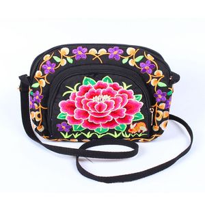 New Floral Bordado Mulheres Cintura Sacos Hot All-Match Vintage Canvas Viagem Portátil Cintura Pacotes