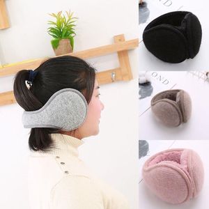 Ear Muffs Adult Unisex Earmuffs Winter Warmer Thicken Plush Fluffy Solid Earlap Headband Alert Girls Warmer1