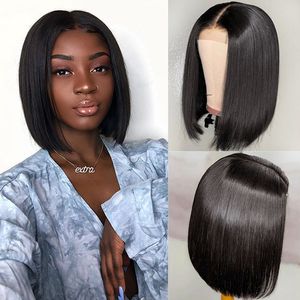 IsHow 2x6 Bob Lace Fechamento Perucas Brasileiras Cabelo Virgem Retalado Lace Frontal Human Human Wigs Swiss Lace Frontal Wig Prejugado