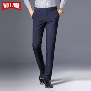 Wolf Zone Brand Business Casual Pants Men Mode Modne proste wiosenne klasyczne spodnie męskie ubrania 3 kolory 201109