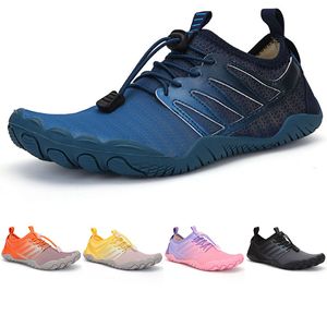 2022 Nicht -Marke Running Männer Frauen Schuhe schwarz grau gelb rosa lila blau orange fünf finger radeln waten mens im Freien Sportschuh