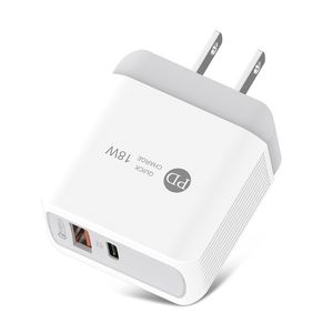 Universal USB PD 18W USB PD Snabbavgift QC 3.0 för iPhone EU US-kontakt Snabb laddare till iPhone 12 Samsung S20 Xiaomi Huawei