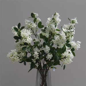 Fake Single Stem Lilac Flower Branch (4 heads/piece) 31.5" Length Simulation Gurixiang for Home Wedding Decorative Artificial Flowers