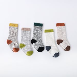 Winter Baby Socks Knitted Thick Warm Sock Girls Anti Slip Knee Boy Stocking Casual Leg Warmers for 0-8T Kids 20220223 H1