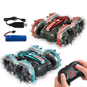 Wholesale New 2.4G 4Wd radio Amphibious Stunt RC Car Double-sided Drift Tumbling Gesture Controlled Electric Toys for Boy