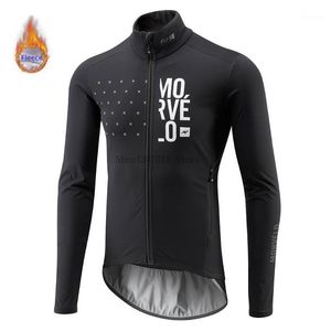 Giubbotti da corsa 2021 Morvelo Panno Morbido di Inverno Termico Bicicletta Manica Lunga Jersey di Riciclaggio Degli Uomini di Abbigliamento Pro Team Outdoor Bike Ropa Ciclismo1