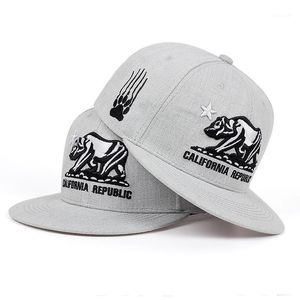 Ball Caps CALIFORNIA REPUBLIC Embroidered Baseball Cap Fashion Flat Snapback Outdoor Shade Hip Hop Hats Men Women Universal Hat1