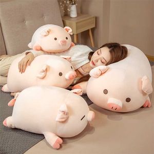 40/50cm Cute Stuffed Pig Plush Toys Kids Cushion Pillow Soft Sofa Calm Animal Dolls Plushie Children Birthday Gift 220125