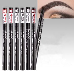 Makeup 24-Hours WaterProof Fashion Eyebrow Ink Pen Four-Claw Eyebrow Pencil Micro-Engraving Tattoo Not Dizzy Catch EyeBrow Pen