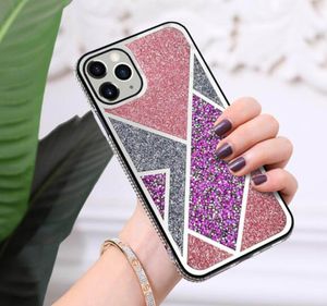 Novo diamante glitter casos de telefone macio tpu shinny bling caso para iphone 15 14 13 12 pro max s21 s30 capa traseira protetor de celular