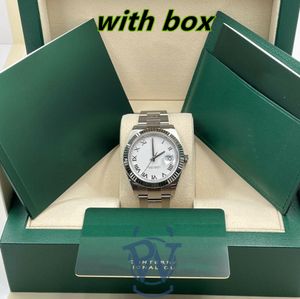 DH Maker часы высшего качества 41 мм белый римский 126334 Движение механические автоматические мужские часы мужские наручные часы