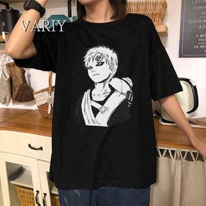 T-shirt grafica anime gaara Women Tops Summer Short Short Japanese Sasuke Tshirt harajuku vestiti punk donna magliette G220228