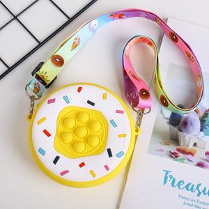 Ny mode fidget leksaker kvinnor messenger väska mynt handväska dekompression leksak push bubbla anti stress squeeze leksaker för barn